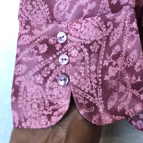 Lane Bryant Womens Lace Pink Purple Semi Sheer Top 22 24 PLUS SIZE - Picture 5 of 7